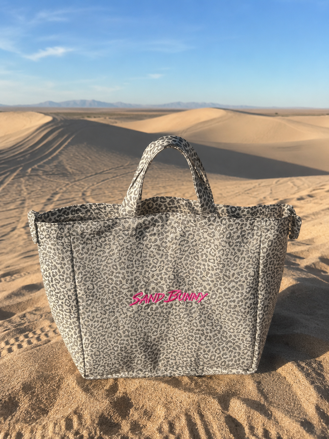 White Cheetah tote